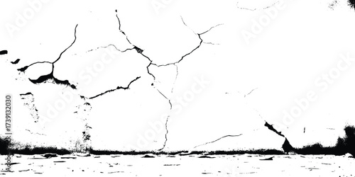 Vintage Grunge Texture: Black and White Scratches on Old Stone Floor
