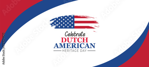Dutch American Heritage Day illustration Banner poster post design Background 