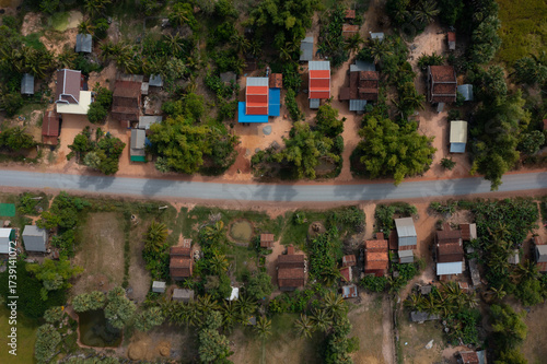 Rural Village Aerial View