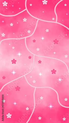 aesthetic pink wallpaper background illustration	