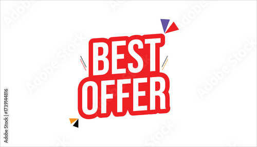 BEST OFFER – SALE PROMOTION STICKER BANNER
