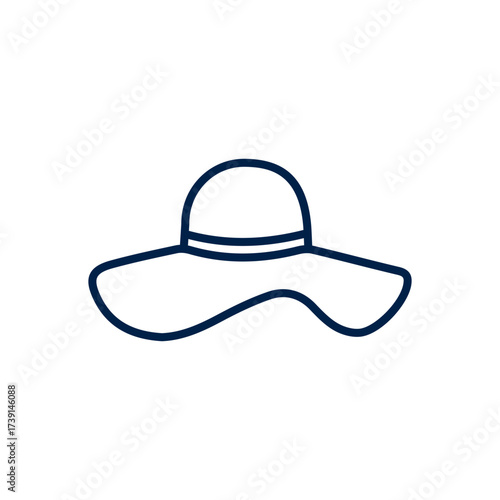 Women hat vector illustration icon