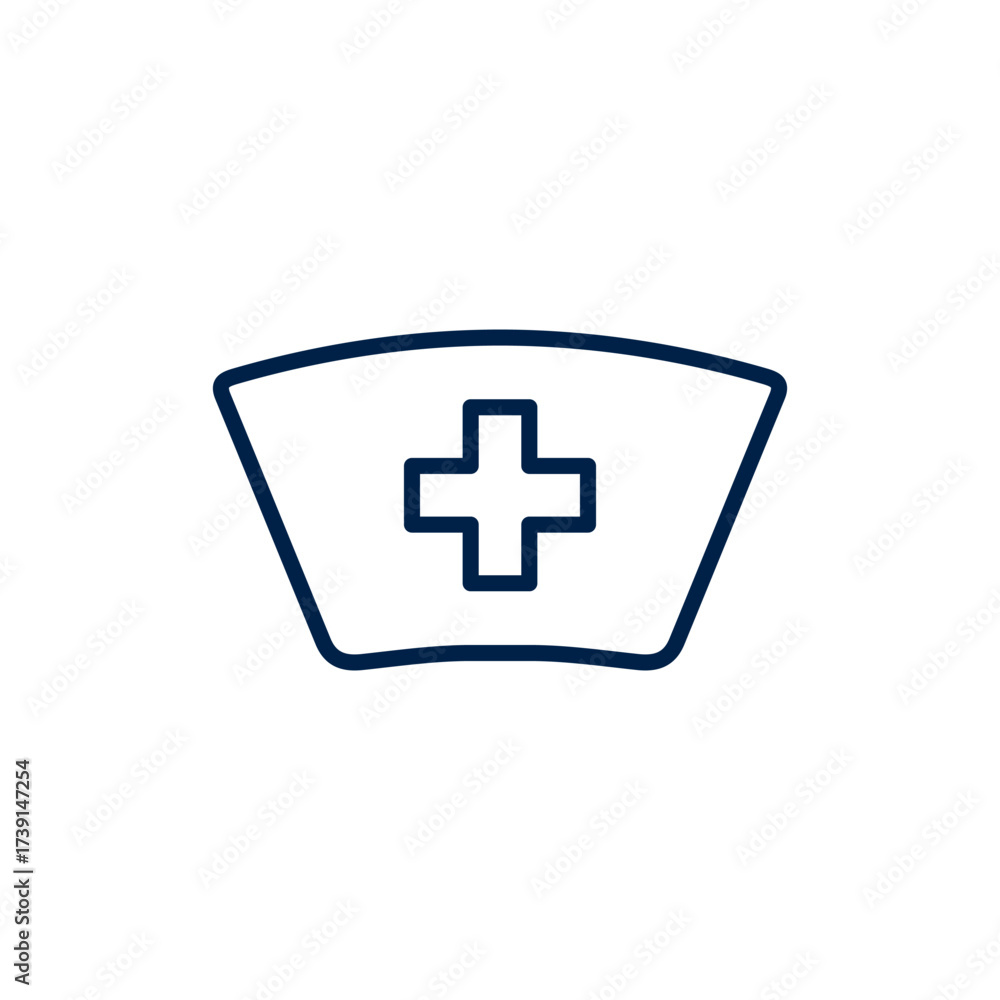 Obraz premium Nurse cap vector illustration icon