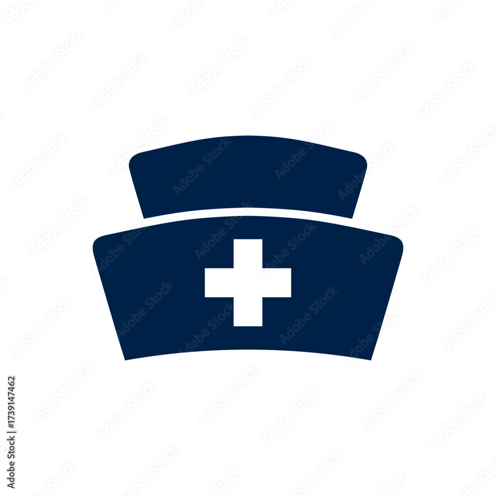 Obraz premium Nurse cap vector illustration icon
