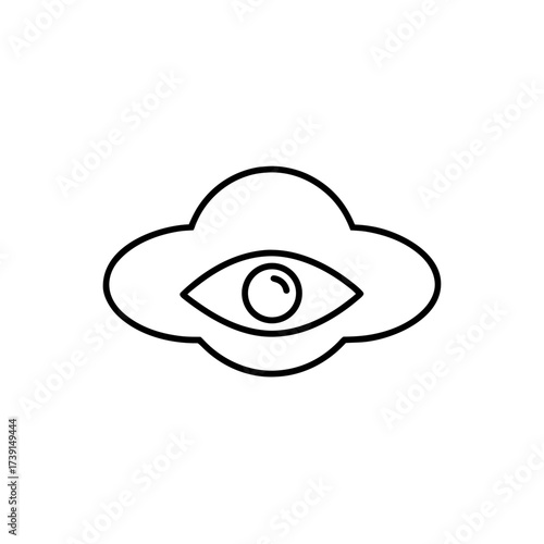 Eye inside of a cloud shape