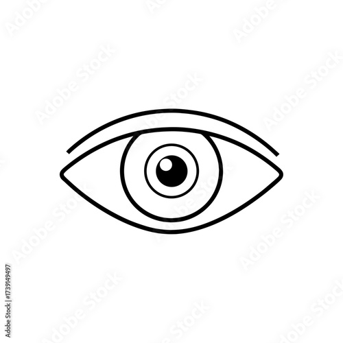 Simple eye outline illustration