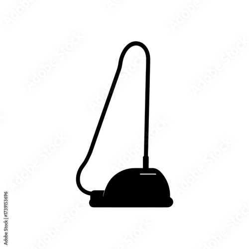 Silhouette of a vacuum cleaner appliance on transparent background