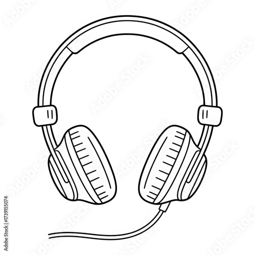 headphones on white background