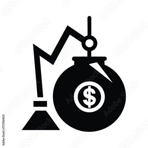 Debt Repayment Icon Finance Illustration