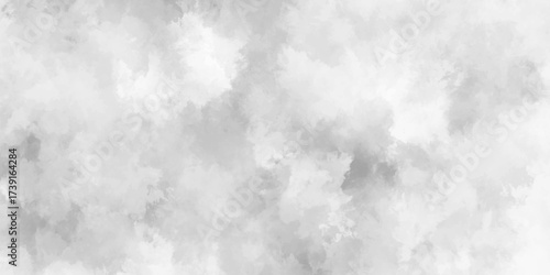 White and gray grunge wall and smoke, cloud texture. gray smoke and fog design texture overlays. hand painted vector on watercolor texture. white paper texture and gray wall background.