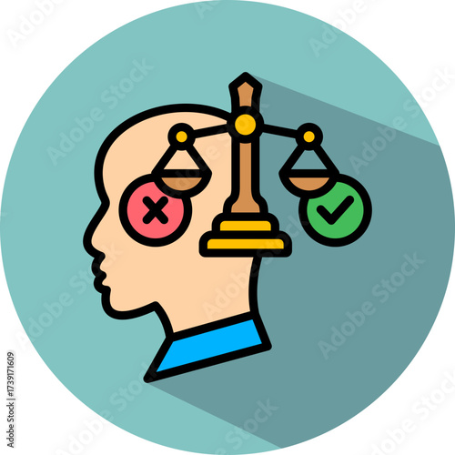Objective Judgement isometric icon