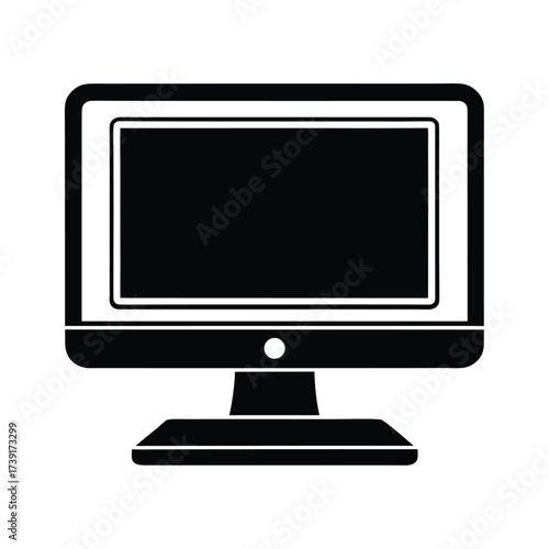 Desktop Computer Icon Illustration
