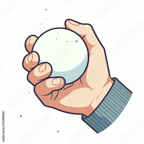 Snowball in hand