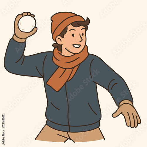 Snowball in hand