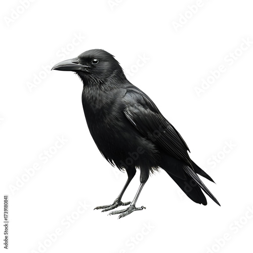 crow on a white background