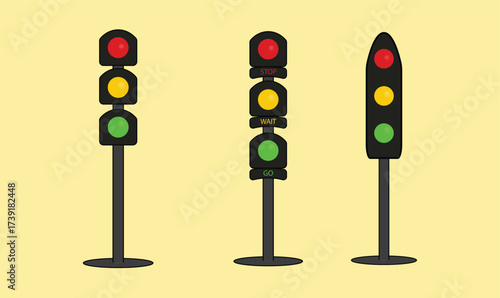 Traffic light design vector