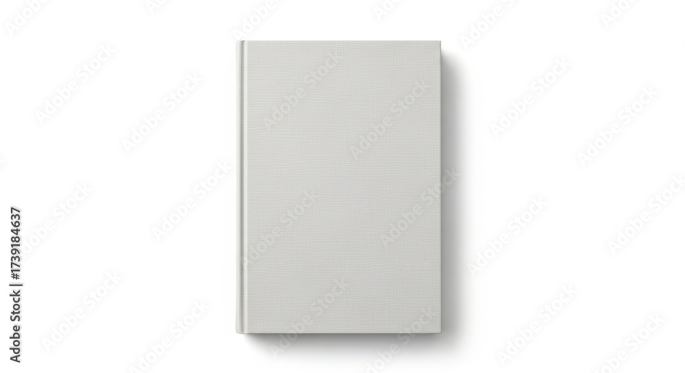 Fototapeta premium Plain white book cover isolated