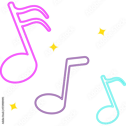 Neon Music Note