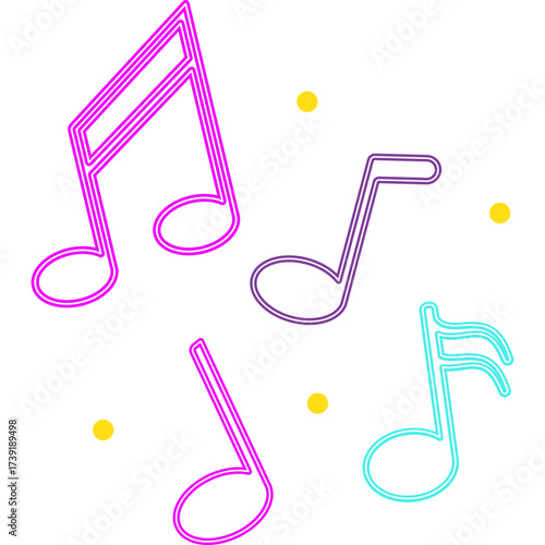 Neon Music Note