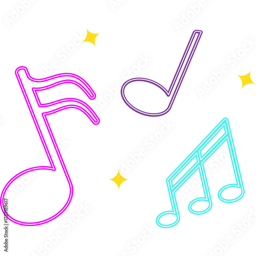 Neon Music Note