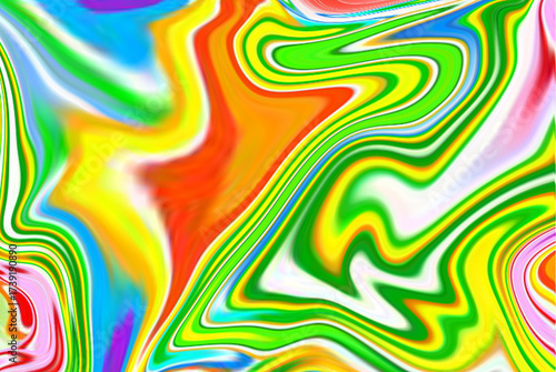Wallpaper Mural Psychedelic Color Swirl – Abstract Fluid Wave Pattern with Red, Green, Yellow, and Blue Blend abstract colorful background with lines Torontodigital.ca
