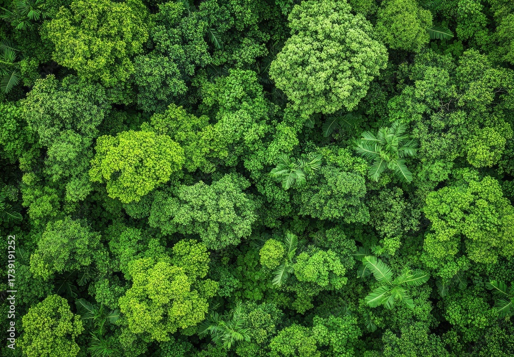 Fototapeta premium Dense green forest canopy (2)