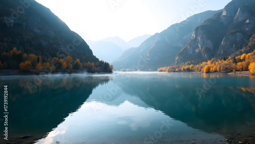 MountainLakeAutumnReflection