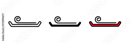 Non stick icon Style on White Background. Stroke, filled and colored concept for web design.