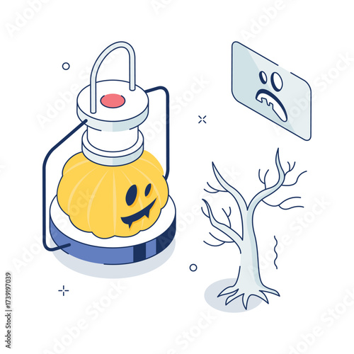 Take your hands on this amazing illustration of halloween lantern
