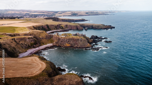 Château de Dunnottar vue du ciel