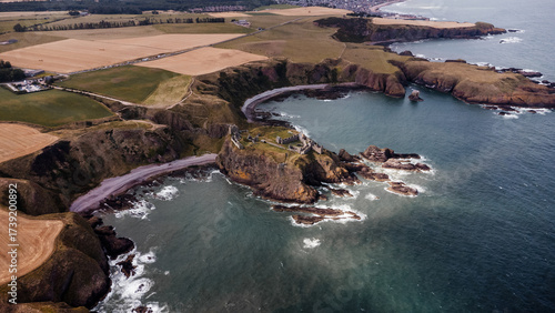 Château de Dunnottar vue du cielChâteau de Dunnottar vue du ciel