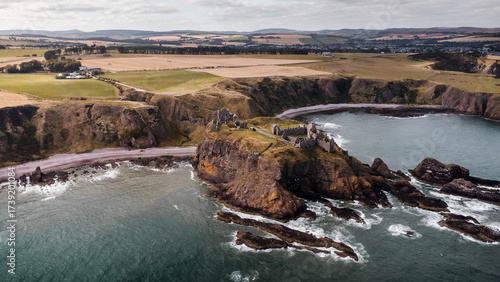 Château de Dunnottar vue du ciel