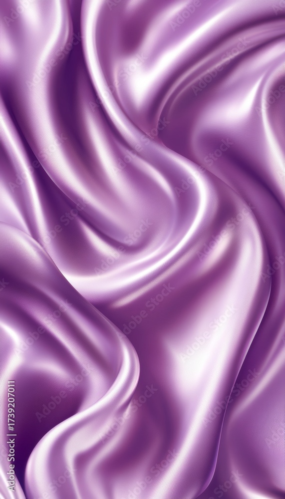 Obraz premium Delicate lilac digital background with wavy purple gradients in a seamless 3D pattern design.