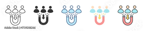 Customer Acquisition Icon Set Multiple Style Collection