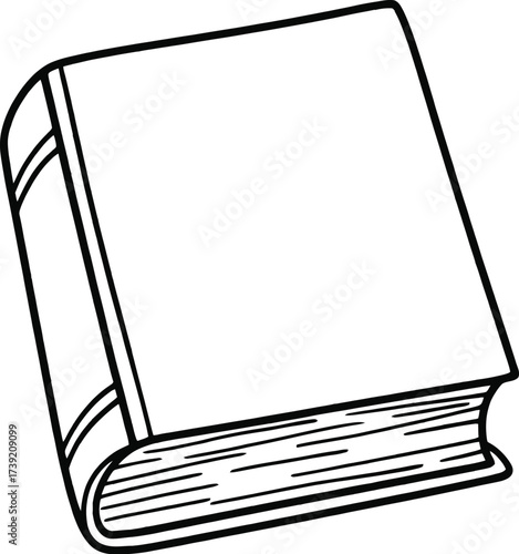 Isolated book illustration features a simple, clean design ideal for educational materials, reading promotions, or library graphics.
