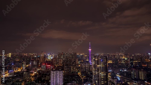 Wallpaper Mural Chengdu China Night Skyline Timelapse Jinjiang 339 Tower Taikoo District Shopping Area Cityscape Torontodigital.ca