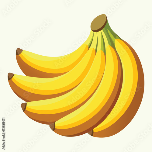 Bunch of ripe yellow bananas fresh organic fruit healthy diet tropical food vector