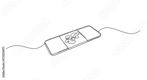 Illustration of microscope slide with specimen on a table  