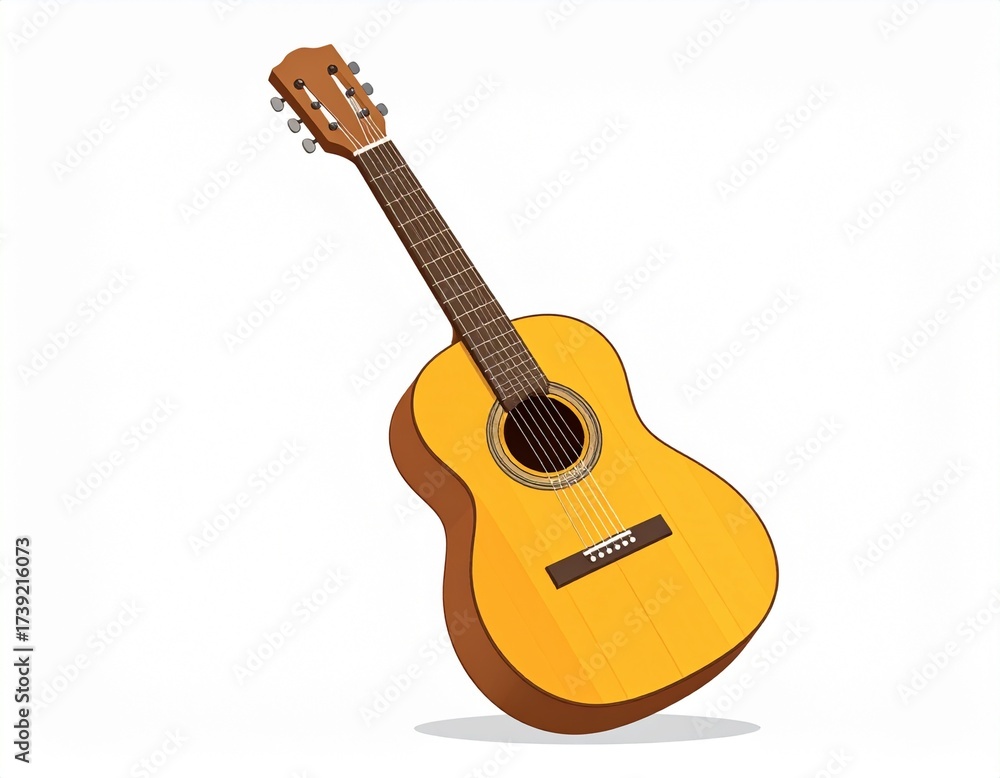 Fototapeta premium acoustic guitar isolated on white