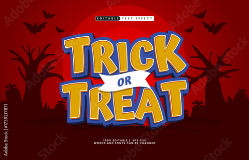 trick or treat editable text effect