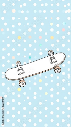 Pastel skateboard graphic