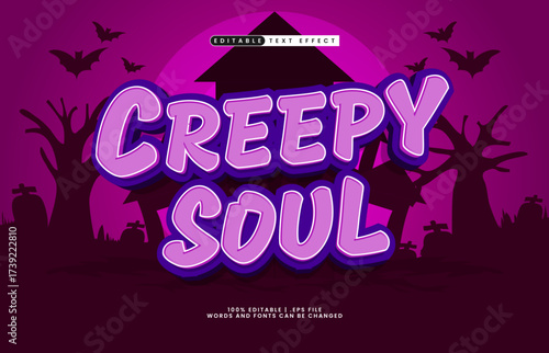 creepy soul editable text effect