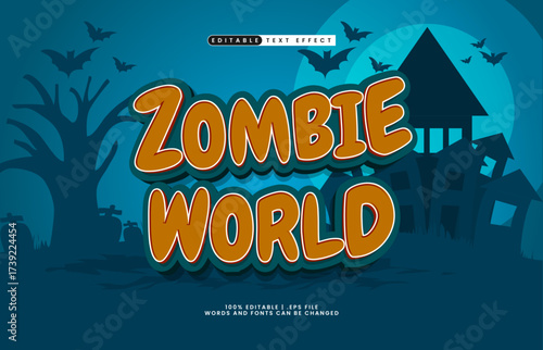 zombie world editable text effect