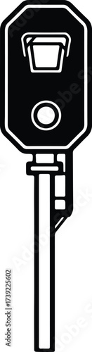 Vector silhouette parking meter money symbol illustration