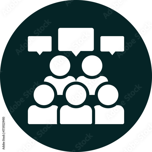 Public opinion icon for market research, website, application, printing, document, poster design, etc