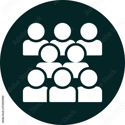 Population icon for market research, website, application, printing, document, poster design, etc