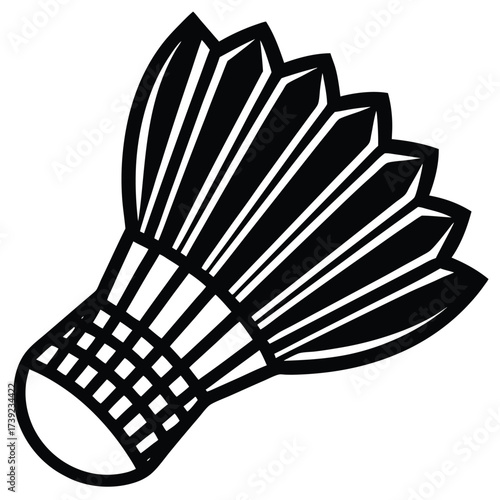 badminton shuttlecock vector icon