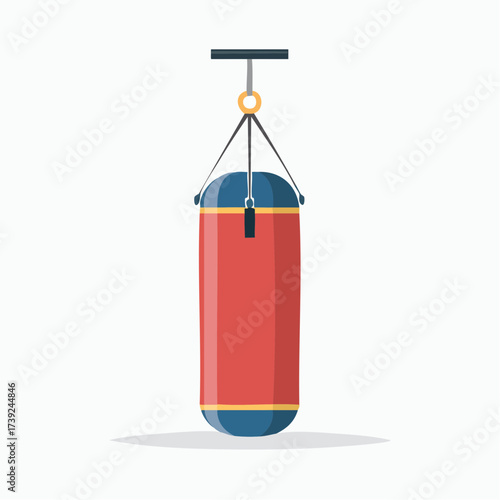 Punching bag — flat vector illustration