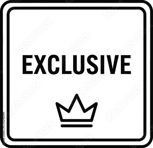 Vector art of exclusive badge design