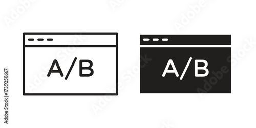 A B test icon simple vector symbol